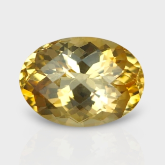 Citrine 15.97x11.52mm Checkerboard Oval AA Loose Gemstone - 180793