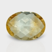 Citrine 15.75x11.67mm Checkerboard Oval AA Loose Gemstone - 181570