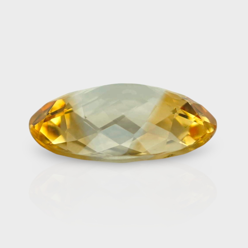 Citrine 15.75x11.67mm Checkerboard Oval AA Loose Gemstone - 181570