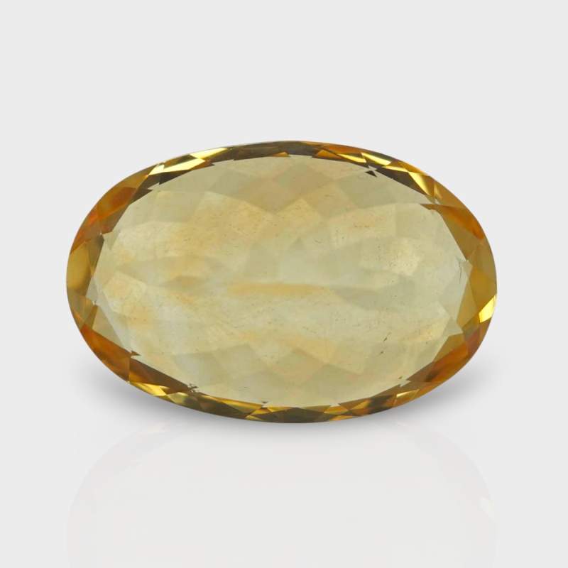 Citrine 18.67x12.24mm Faceted Oval AA Loose Gemstone - 182182