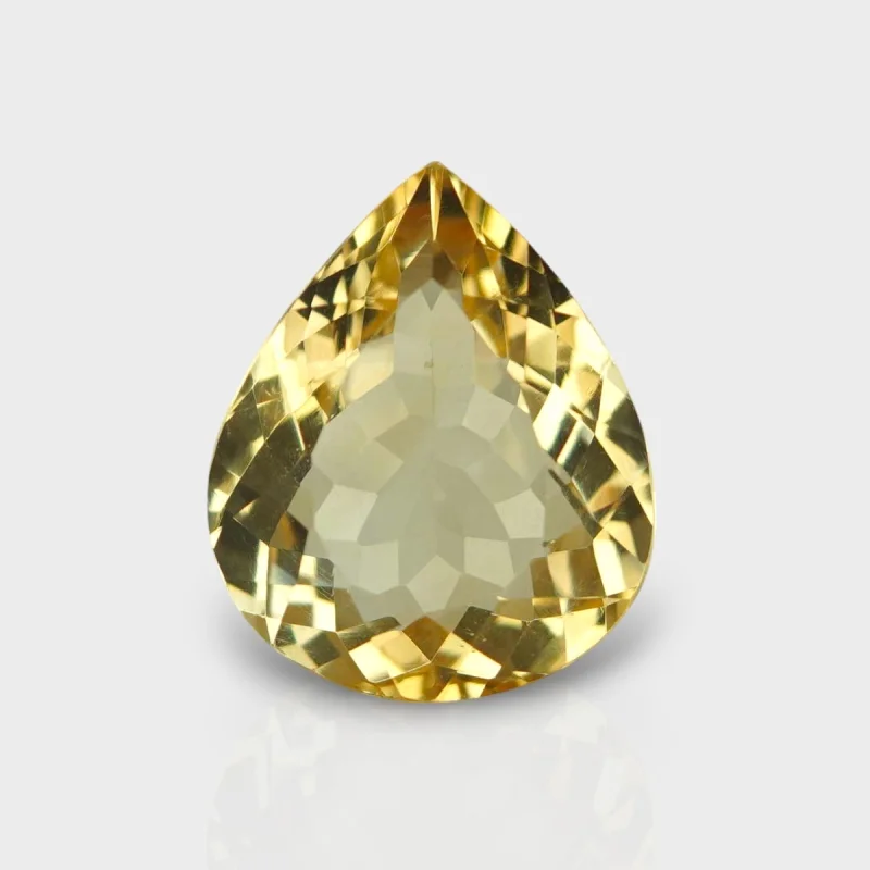 Citrine 15.33x12.64mm Faceted Pear AA Loose Gemstone - 182191