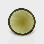 Olive Quartz 18.60mm Diamond Cut Round AAA Loose Gemstone - 182168