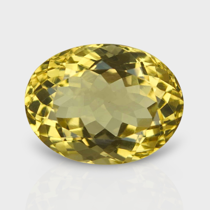 Beer Quartz 20.37x15.52mm Faceted Oval AAA Loose Gemstone - 182222