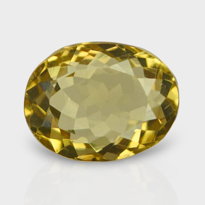 Beer Quartz 13.37x10.43mm Faceted Oval AAA Loose Gemstone - 182226