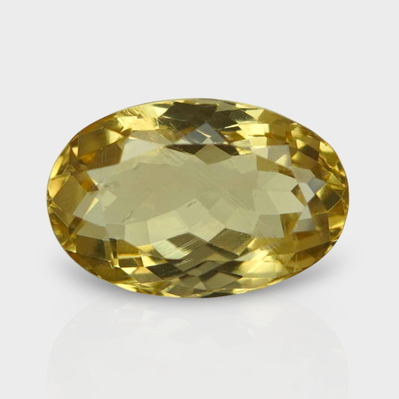 Beer Quartz 16.33x10.88mm Faceted Oval AA+ Loose Gemstone - 182324