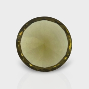 Olive Quartz 16.55mm Diamond Cut Round AAA Loose Gemstone - 182237