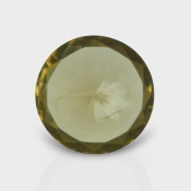 Olive Quartz 17.12mm Diamond Cut Round AAA Loose Gemstone - 182328