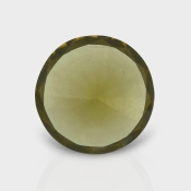 Olive Quartz 16.80mm Diamond Cut Round AAA Loose Gemstone - 182329