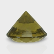 Olive Quartz 16.80mm Diamond Cut Round AAA Loose Gemstone - 182329
