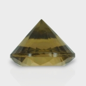 Olive Quartz 17.97mm Diamond Cut Round AAA Loose Gemstone - 182394