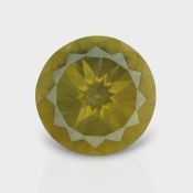 Olive Quartz 18.09mm Diamond Cut Round AAA Loose Gemstone - 182395