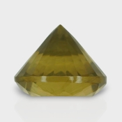 Olive Quartz 18.09mm Diamond Cut Round AAA Loose Gemstone - 182395