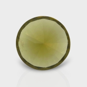Olive Quartz 17.75mm Diamond Cut Round AAA Loose Gemstone - 182396
