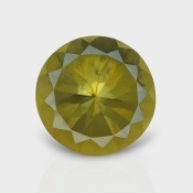 Olive Quartz 17.75mm Diamond Cut Round AAA Loose Gemstone - 182396