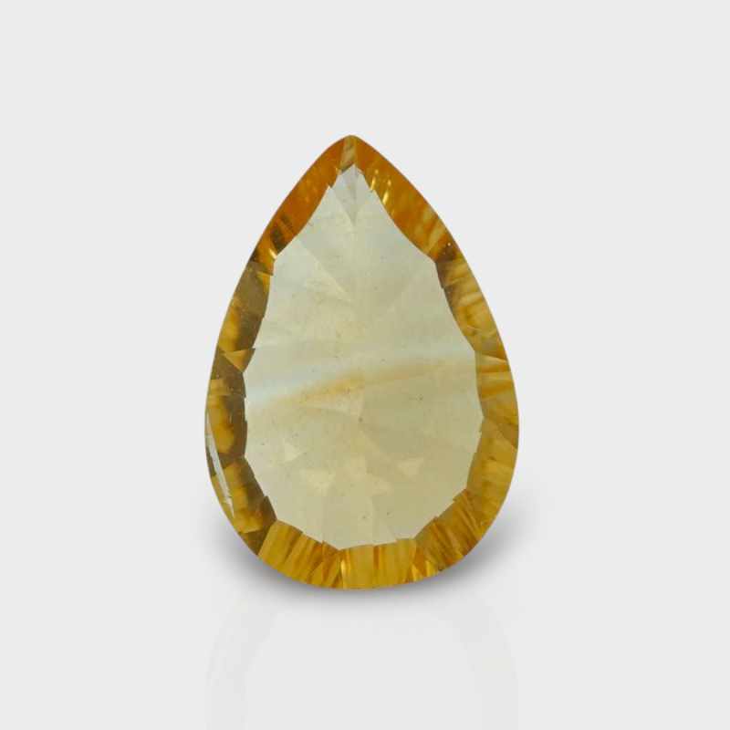 Citrine 12.76x8.81mm Concave Cut Pear AA+ Loose Gemstone - 182101