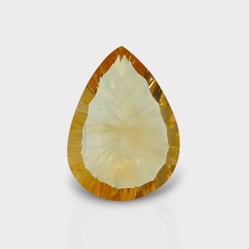 Citrine 19.74x14.33mm Concave Cut Pear AA+ Loose Gemstone - 182103