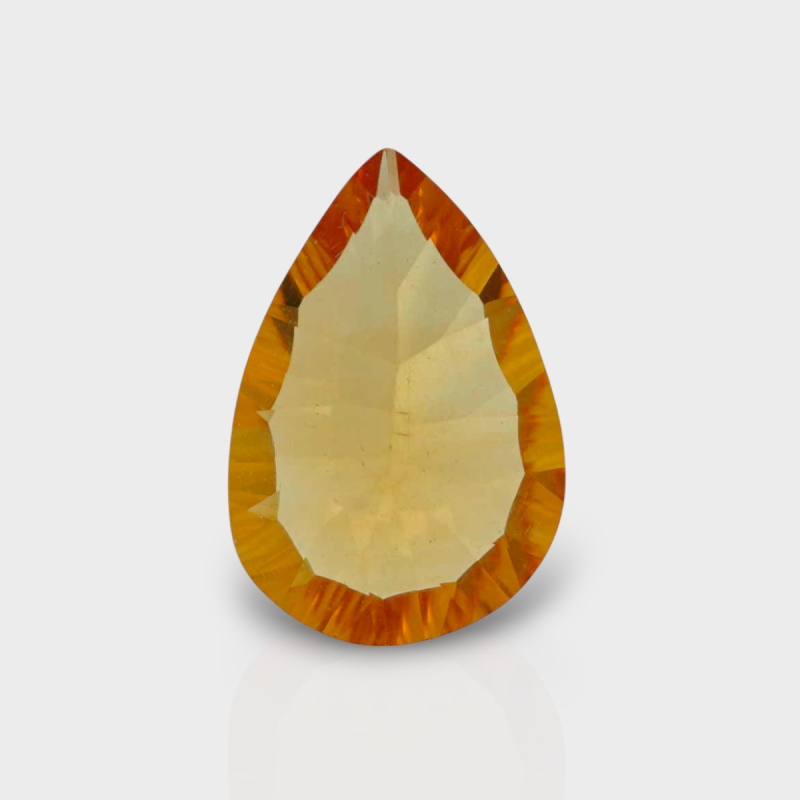 Citrine 13.70x9.30mm Concave Cut Pear AAA Loose Gemstone - 182113
