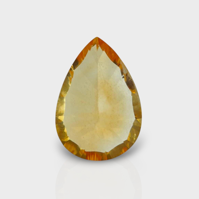 Citrine 13.75x9.62mm Concave Cut Pear AA+ Loose Gemstone - 182119