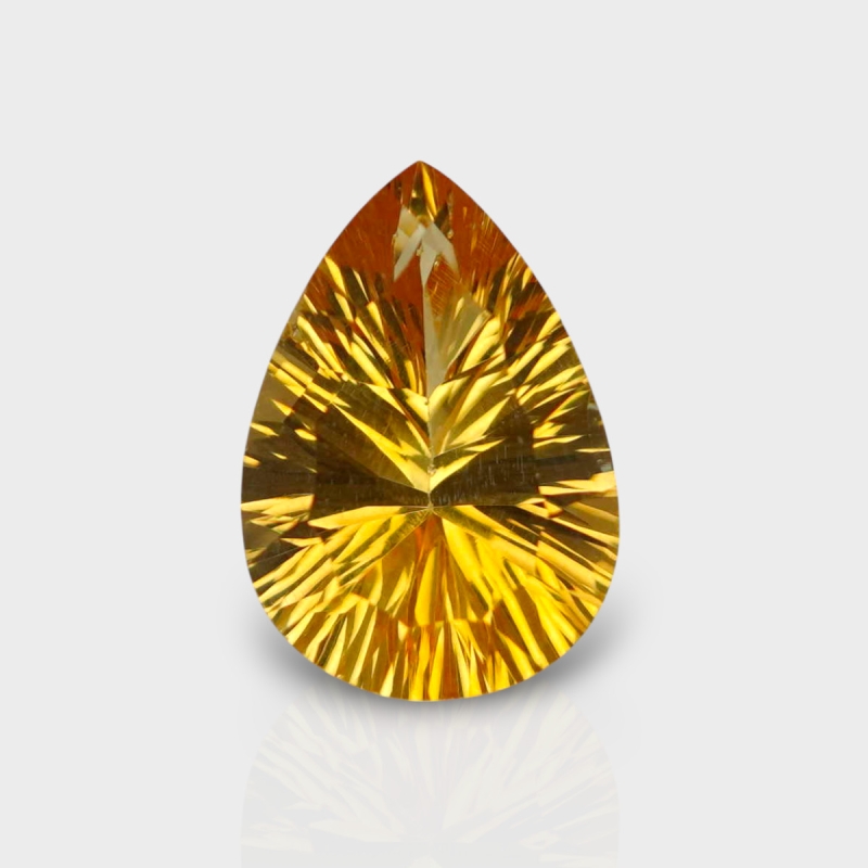 Citrine 13.75x9.62mm Concave Cut Pear AA+ Loose Gemstone - 182119