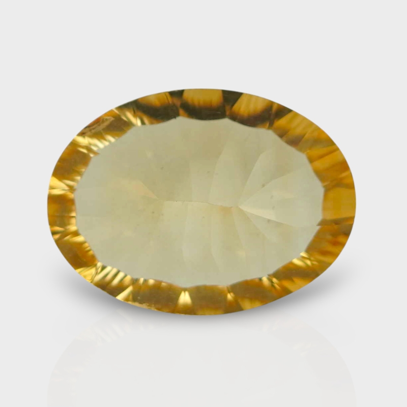 Citrine 17.51x12.86mm Concave Cut Oval AA+ Loose Gemstone - 182125