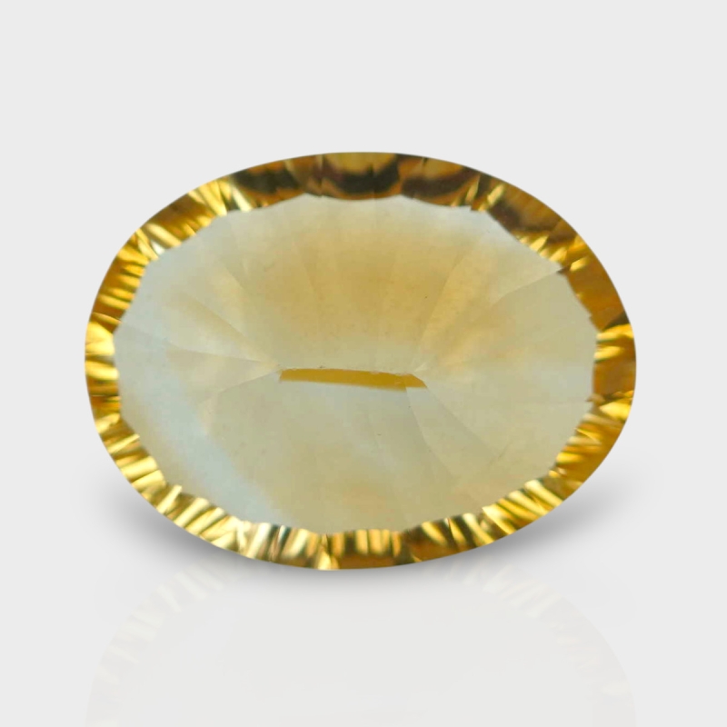 Citrine 19.41x14.70mm Concave Cut Oval AA+ Loose Gemstone - 182126