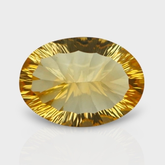 Citrine 17.86x12.82mm Concave Cut Oval AA+ Loose Gemstone - 182127