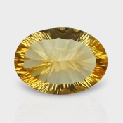 Citrine 17.86x12.82mm Concave Cut Oval AA+ Loose Gemstone - 182127