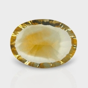 Citrine 18.89x13.91mm Concave Cut Oval AA+ Loose Gemstone - 182128
