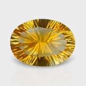 Citrine 18.89x13.91mm Concave Cut Oval AA+ Loose Gemstone - 182128