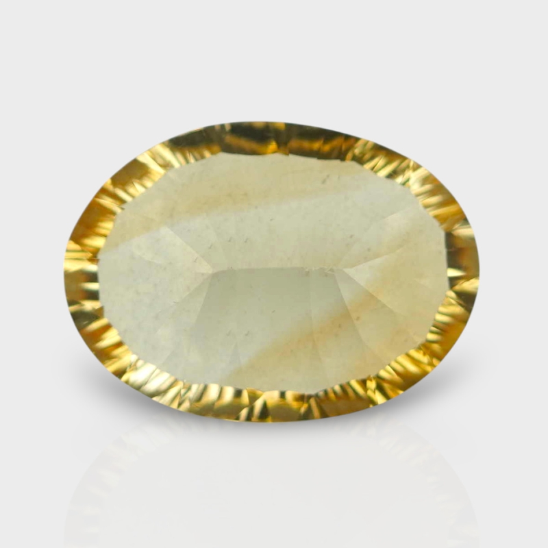 Citrine 17.62x12.79mm Concave Cut Oval AA+ Loose Gemstone - 182129