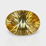 Citrine 17.62x12.79mm Concave Cut Oval AA+ Loose Gemstone - 182129