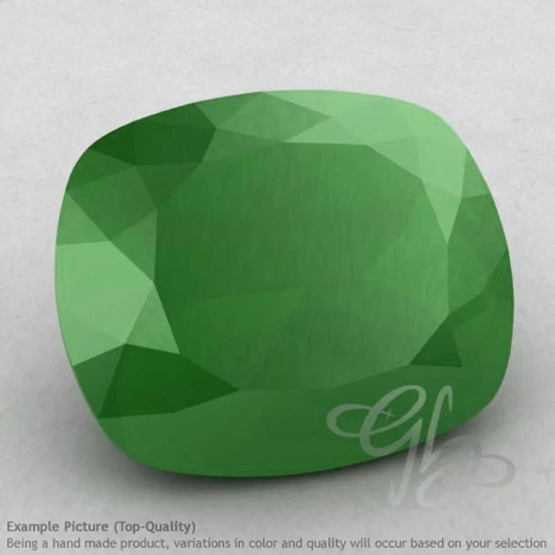 Natural Green Chalcedony Cushion Shape Calibrated Gemstones