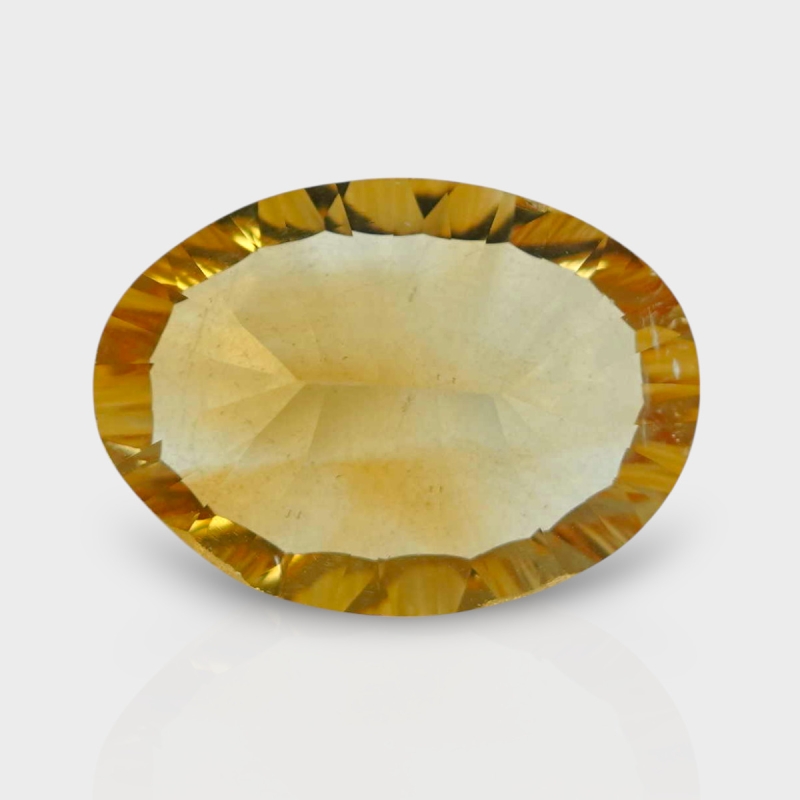 Citrine 17.68x12.77mm Concave Cut Oval AA+ Loose Gemstone - 182130