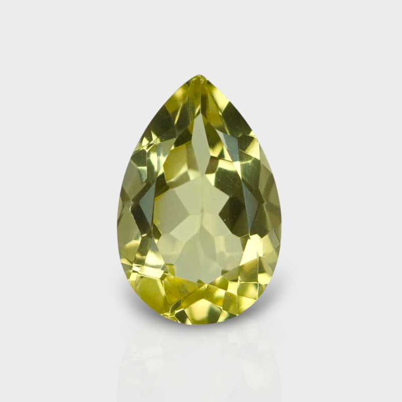 Lemon Quartz 15x10mm Faceted Pear AAA Loose Gemstone - 181867