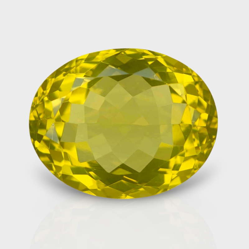 Lemon Quartz 20x16mm Faceted Oval AAA Loose Gemstone - 181873