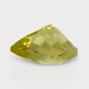 Lemon Quartz 15mm Checkerboard Heart AAA Loose Gemstone - 181879