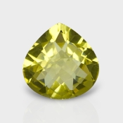 Lemon Quartz 15mm Checkerboard Heart AAA Loose Gemstone - 182342