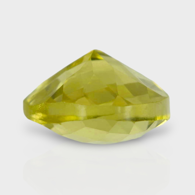 Lemon Quartz 15mm Checkerboard Heart AAA Loose Gemstone - 182342