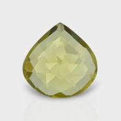 Lemon Quartz 14mm Checkerboard Heart AAA Loose Gemstone - 182341