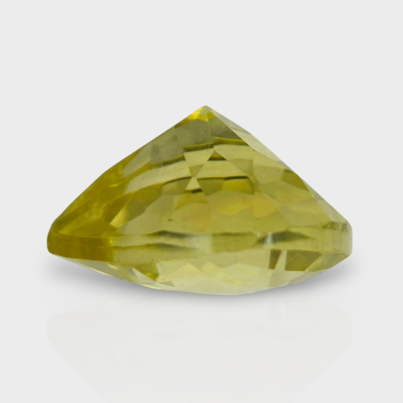 Lemon Quartz 14mm Checkerboard Heart AAA Loose Gemstone - 182341