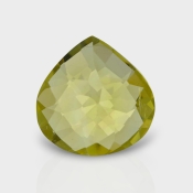 Lemon Quartz 15mm Checkerboard Heart AAA Loose Gemstone - 182340