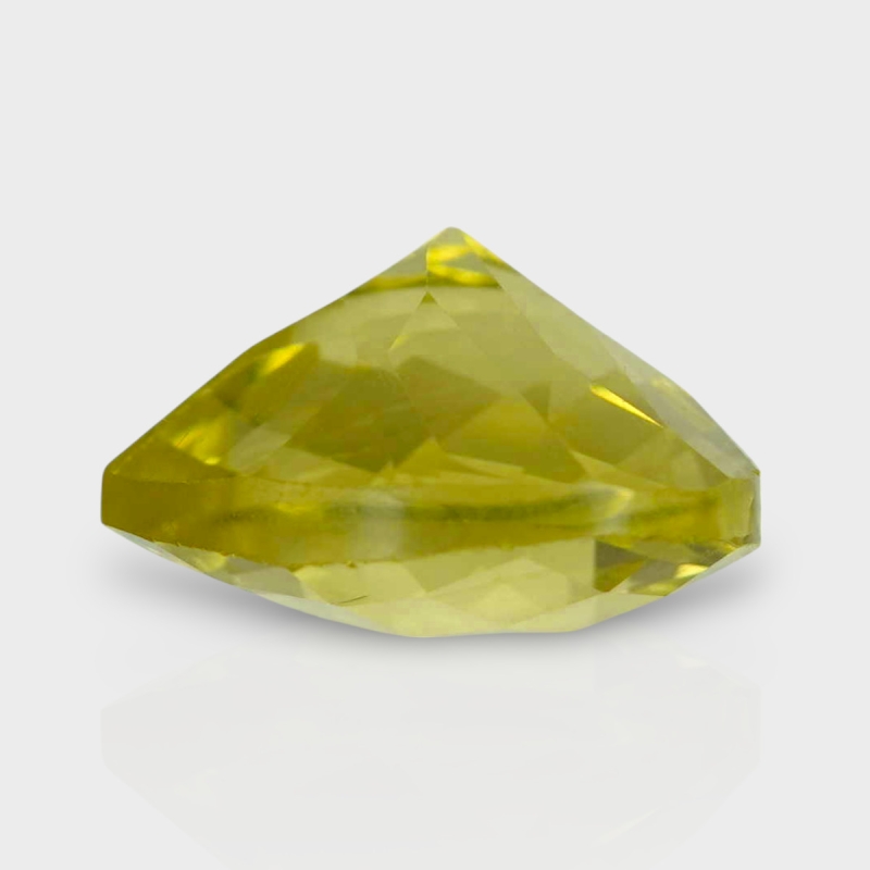 Lemon Quartz 15mm Checkerboard Heart AAA Loose Gemstone - 182340