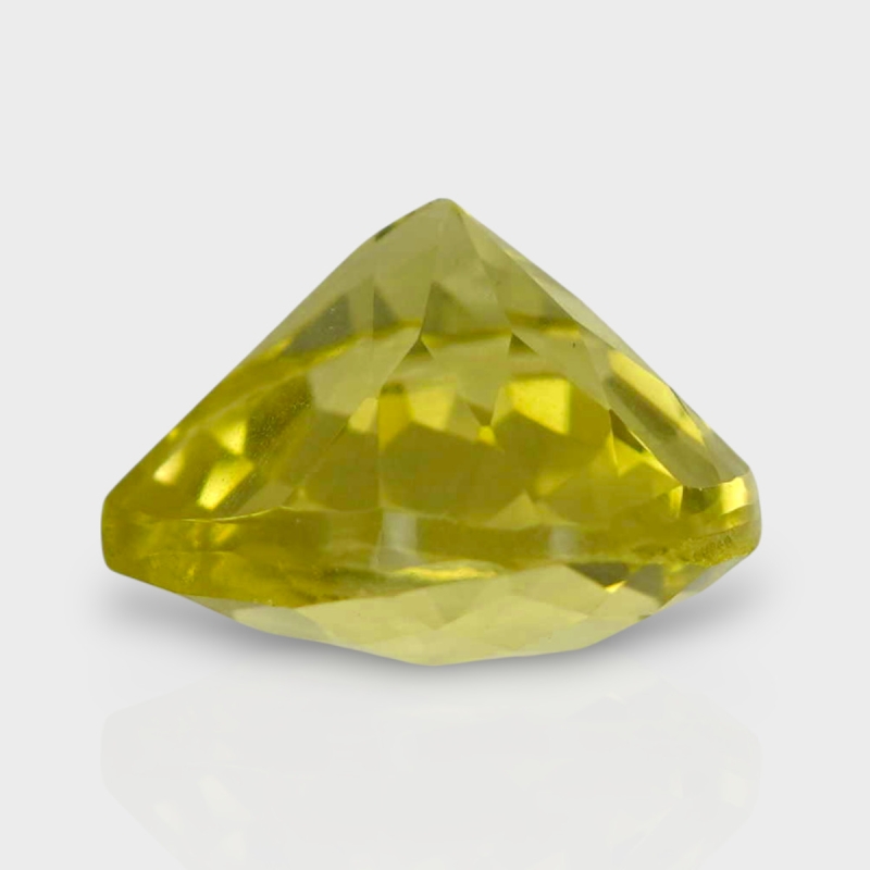 Lemon Quartz 14mm Checkerboard Heart AAA Loose Gemstone - 182339