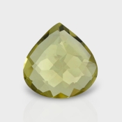 Lemon Quartz 13mm Checkerboard Heart AAA Loose Gemstone - 182338
