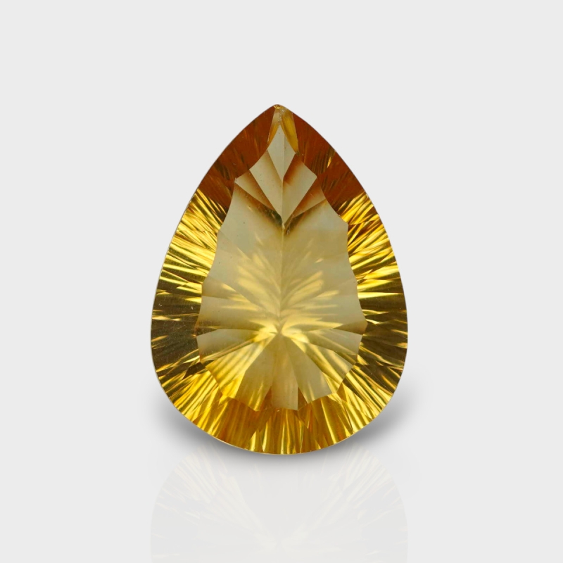 Citrine 19.98x14.78mm Concave Cut Pear AAA Loose Gemstone - 182105