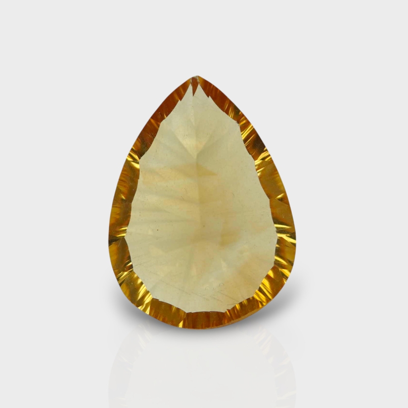 Citrine 19.98x14.78mm Concave Cut Pear AAA Loose Gemstone - 182105