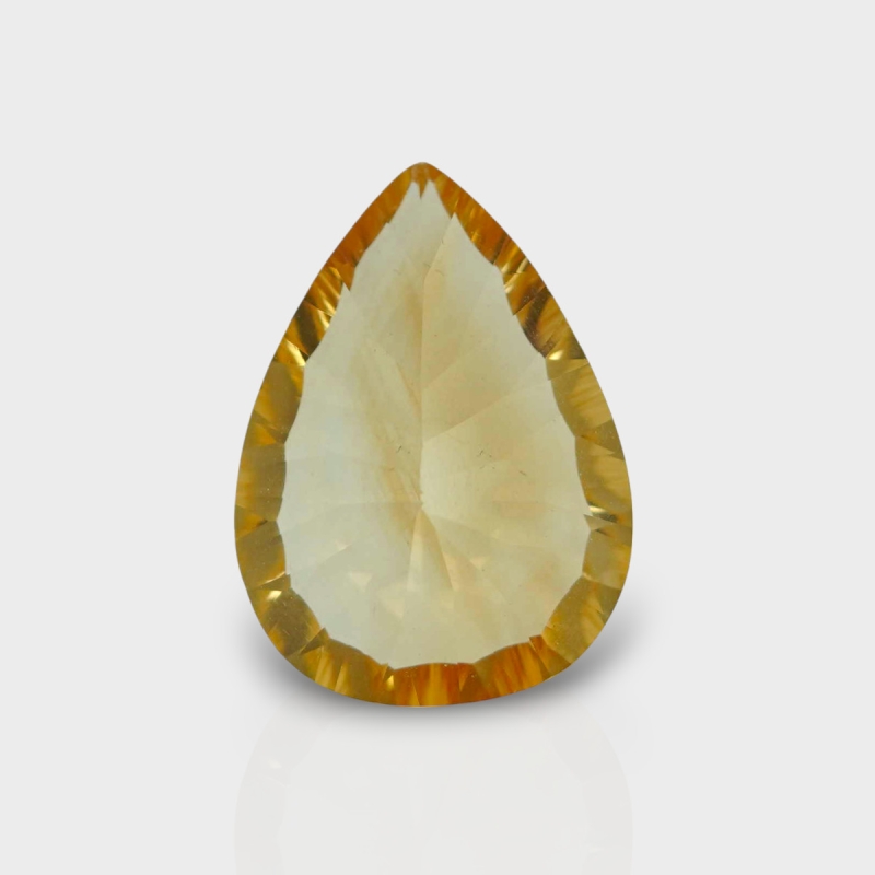 Citrine 18.96x13.88mm Concave Cut Pear AA+ Loose Gemstone - 182106