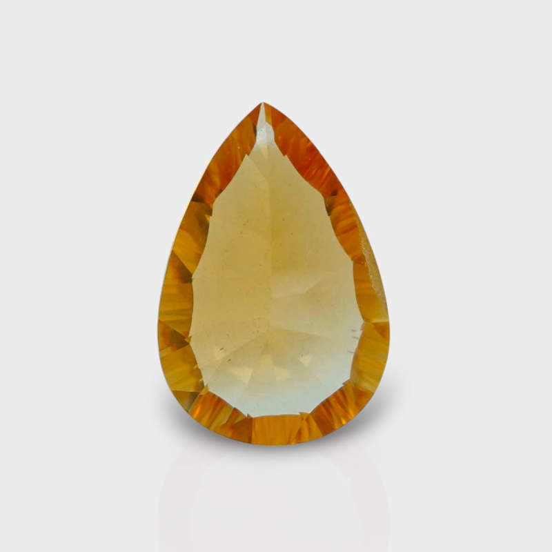 Citrine 13.76x9.31mm Concave Cut Pear AAA Loose Gemstone - 182115