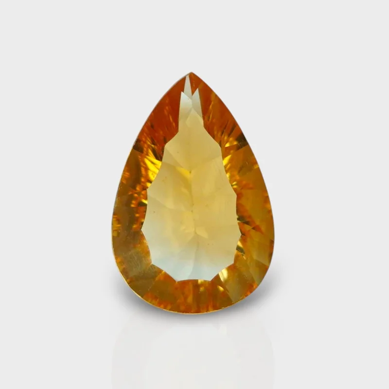 Citrine 13.76x9.31mm Concave Cut Pear AAA Loose Gemstone - 182115
