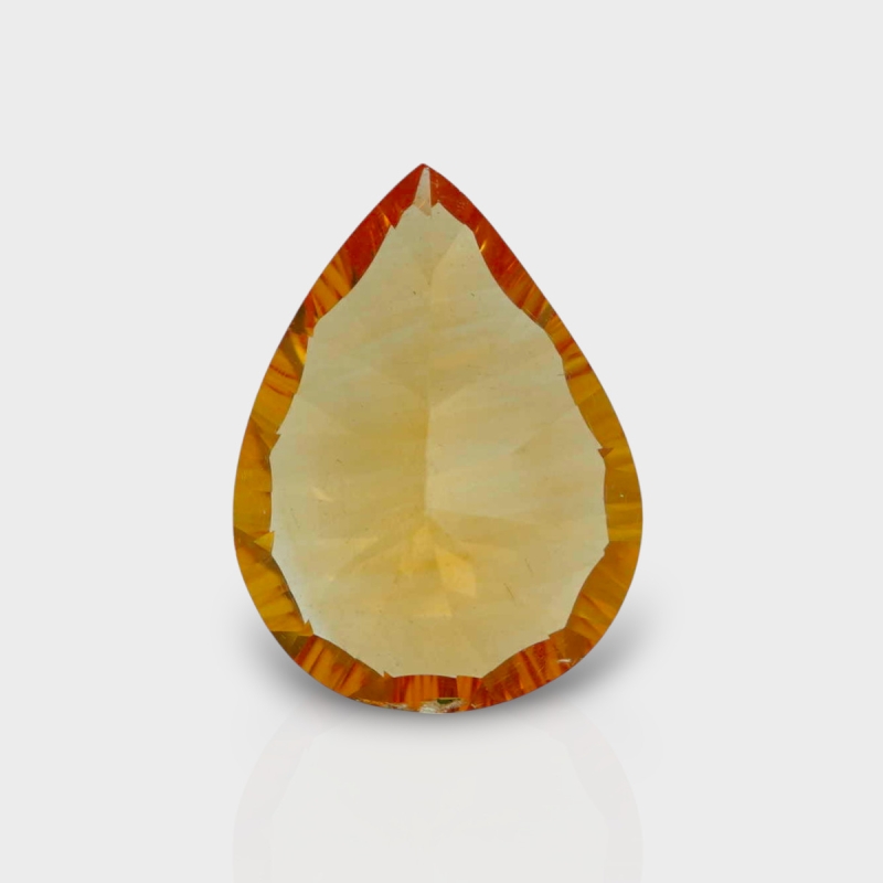 Citrine 15.44x11.52mm Concave Cut Pear AAA Loose Gemstone - 182118